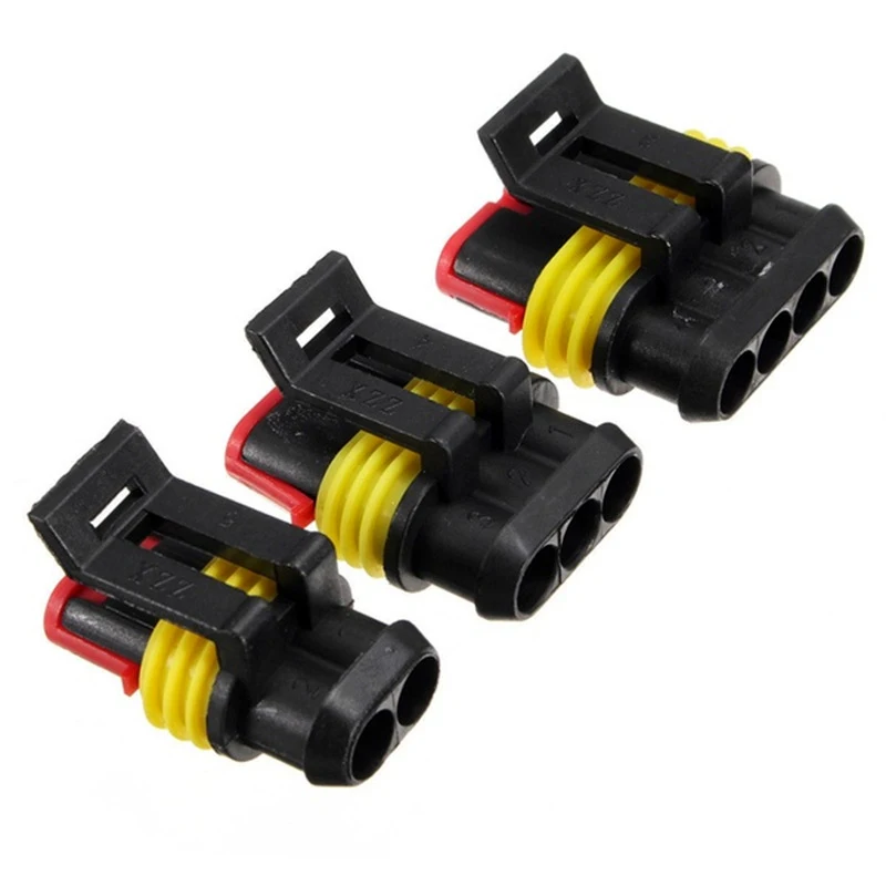 

15 set Electrical Wire Connector Car Plug Waterproof Cable Wire Connectors 2 3 4-pin Male and Female Wire Terminal Connector