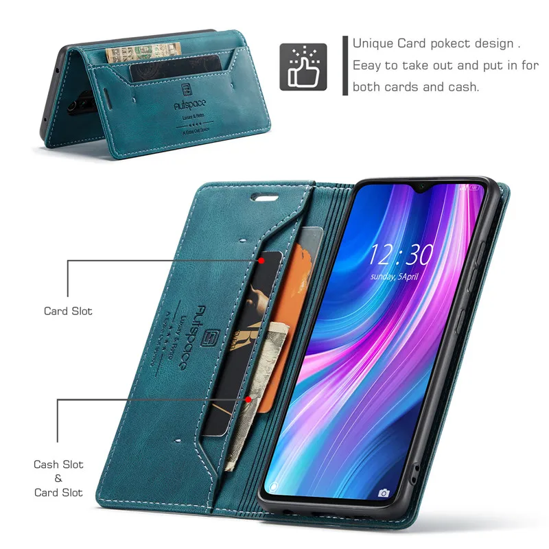 Чехол для Redmi Note 8 Pro кошелек с магнитной застежкой карт чехол Xiaomi 9 роскошный