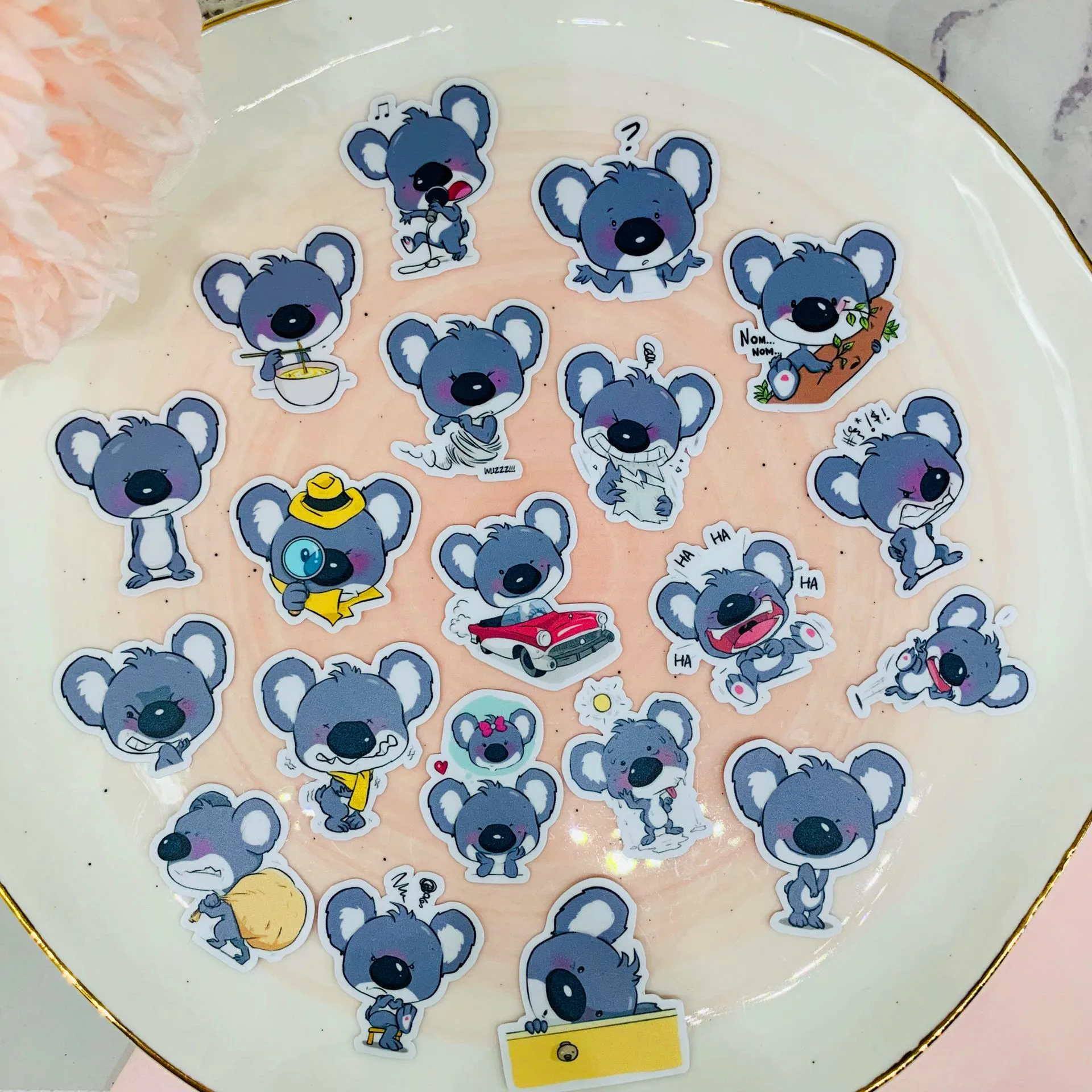 40 шт./упак. стильная футболка с изображением персонажей видеоигр коала Стикеры DIY