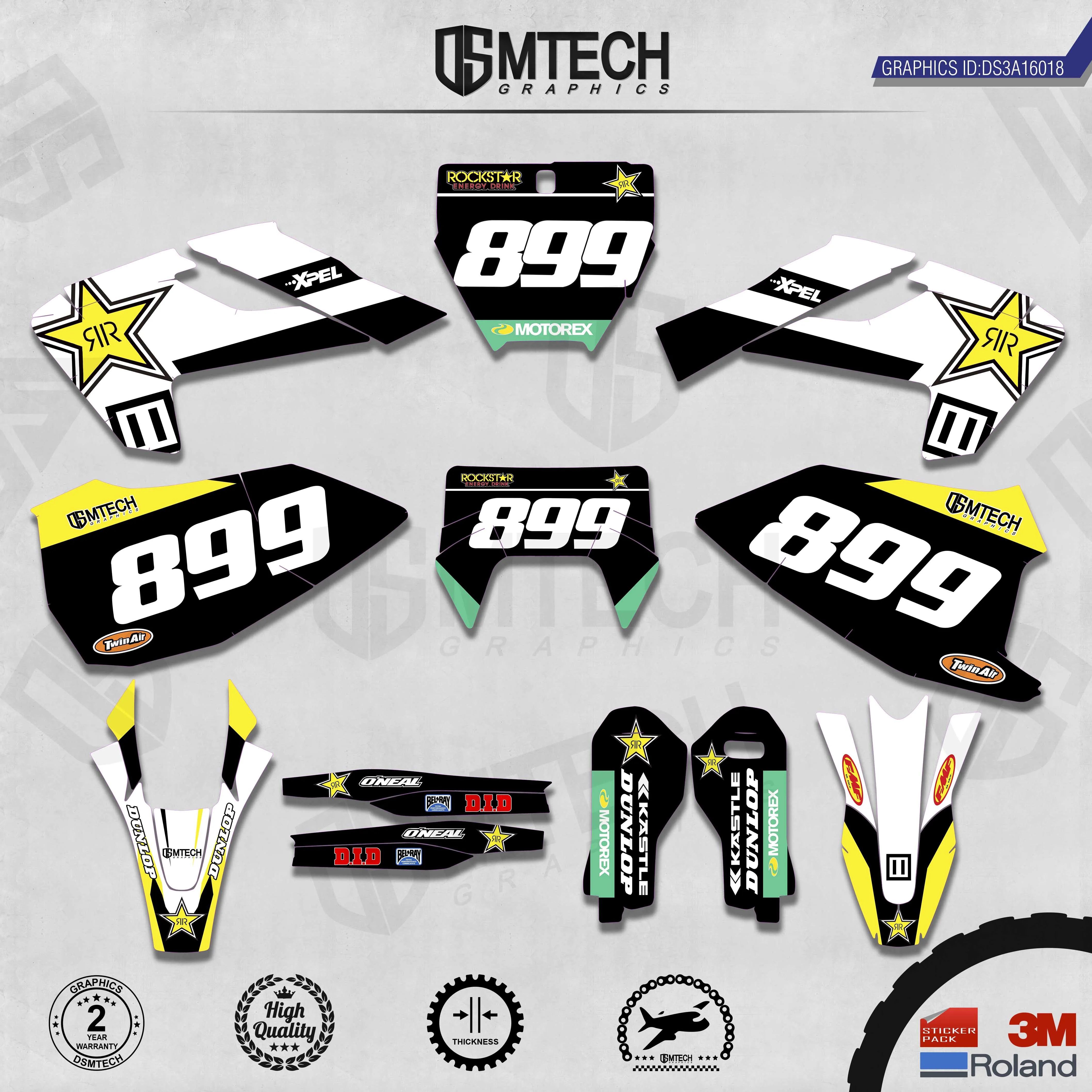 DSMTECH графика команды на заказ Фоны наклейки 3m для TC FC TX FX FS 2016 2018 TE FE 2017 2019