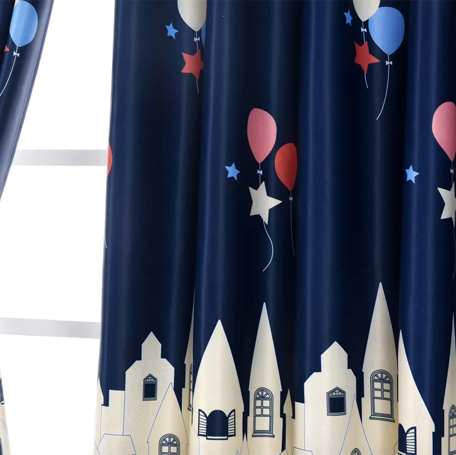 Занавески с мультяшными воздушными шарами для детей затемняющие шторы детской