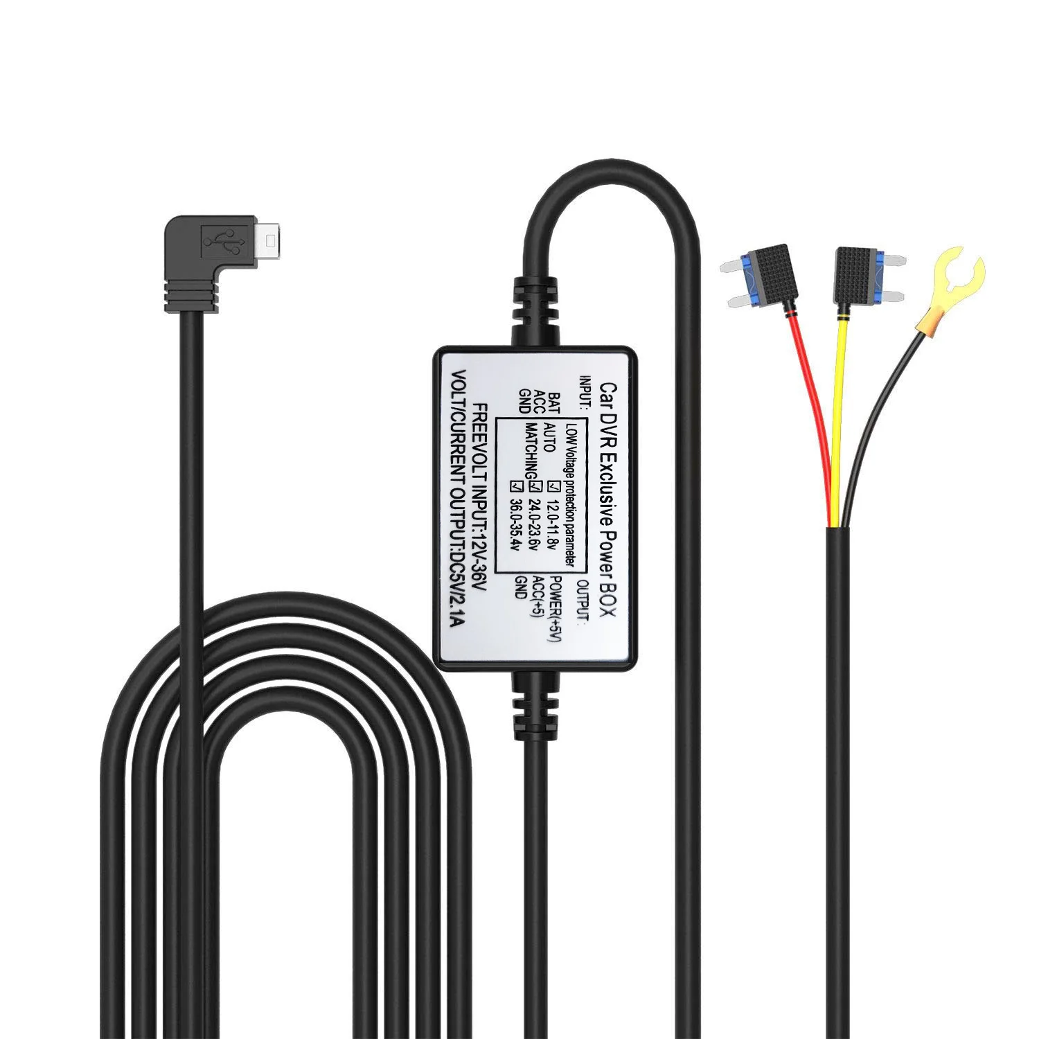 Кабель питания ACC Автомобильный видеорегистратор трансформатор напряжения 12 В ~
