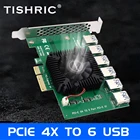 TISHRIC PCI Express множитель PCI E 1X 16X концентратор PCIE от 1 до 4567 портов USB 3,0 Райзер множитель GPU Майнинг Райзер для видеокарты