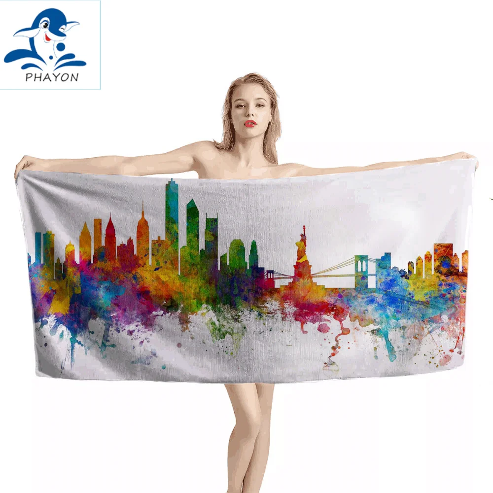

Полотенце-пончо PHAYON из микрофибры для серфинга, абстрактное Большое пляжное полотенце, Быстросохнущий пляжный коврик, пляжное полотенце дл...