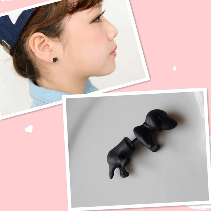 В стиле панк модные милые мужские и женские 3D щенок собака животное Манжеты Ухо