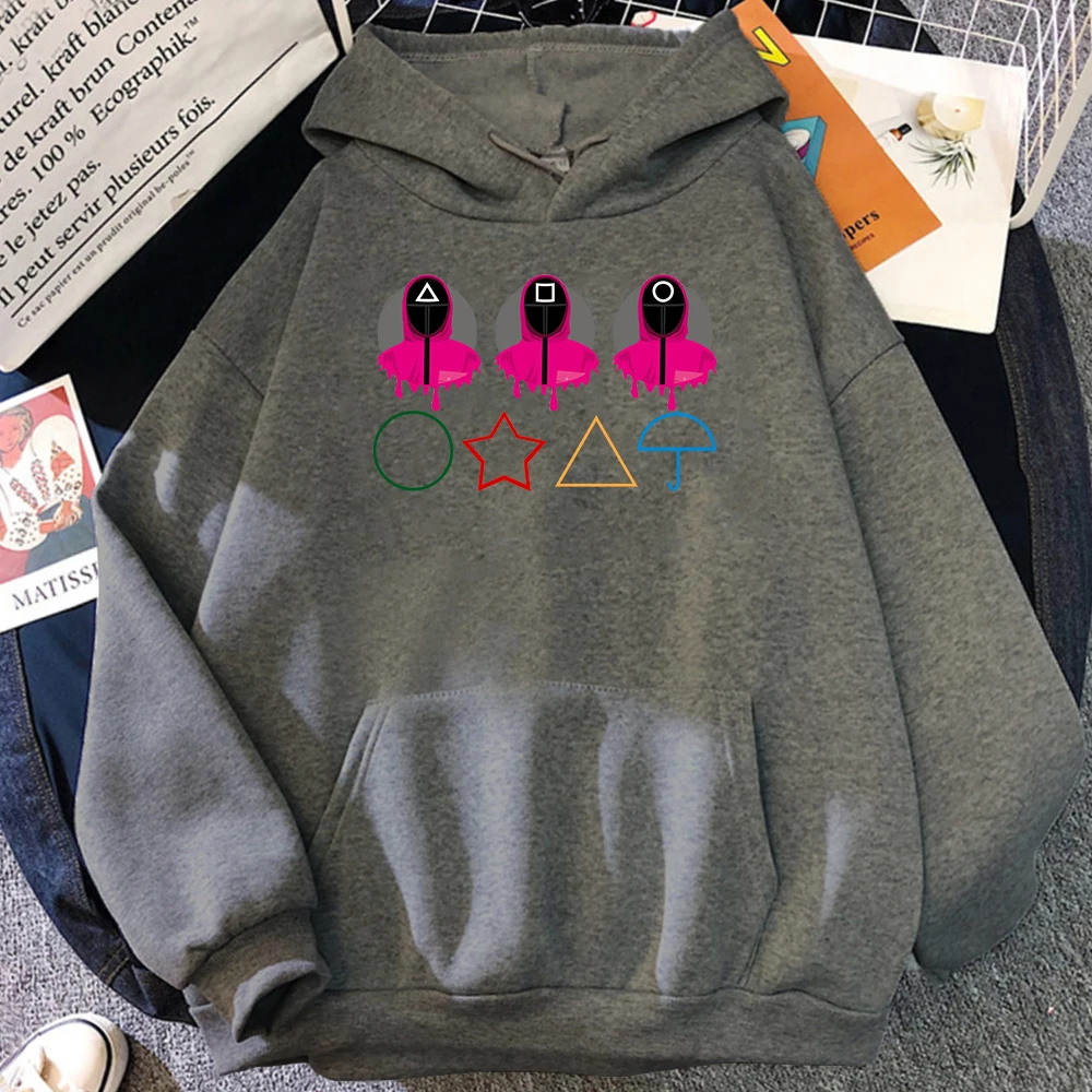 

Squid Game Round Six Sweatshirts Hot Korean TV Series Mens Hoodies Harajuku Casual Fleece Hoodie Cosplay Fashion Streetwear Men