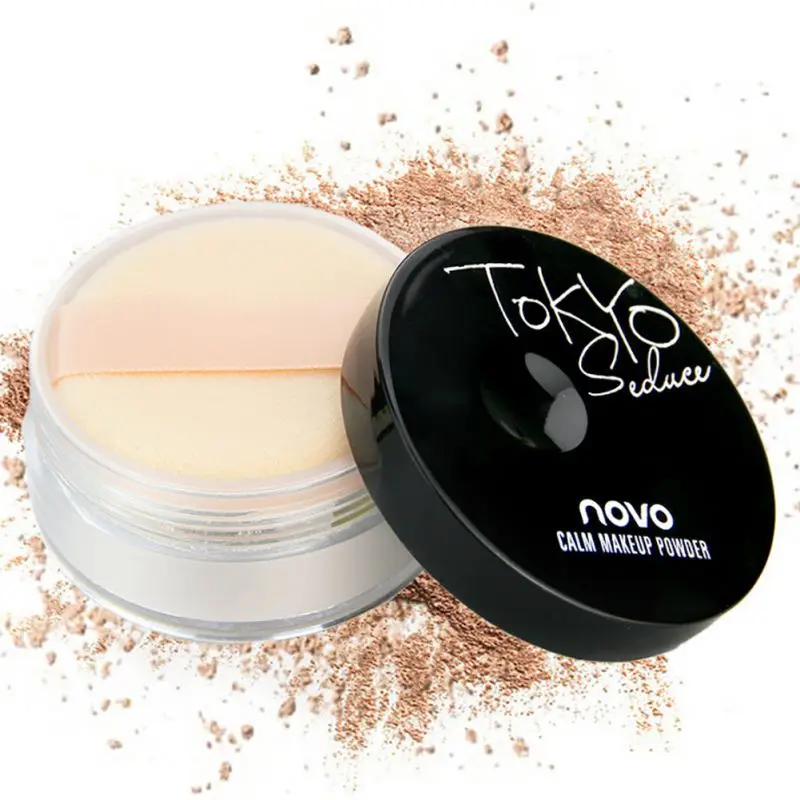 

4 Colors Smooth Loose Powder Makeup Transparent Finishing Powder Waterproof Cosmetic For Face Finish Setting With Puff