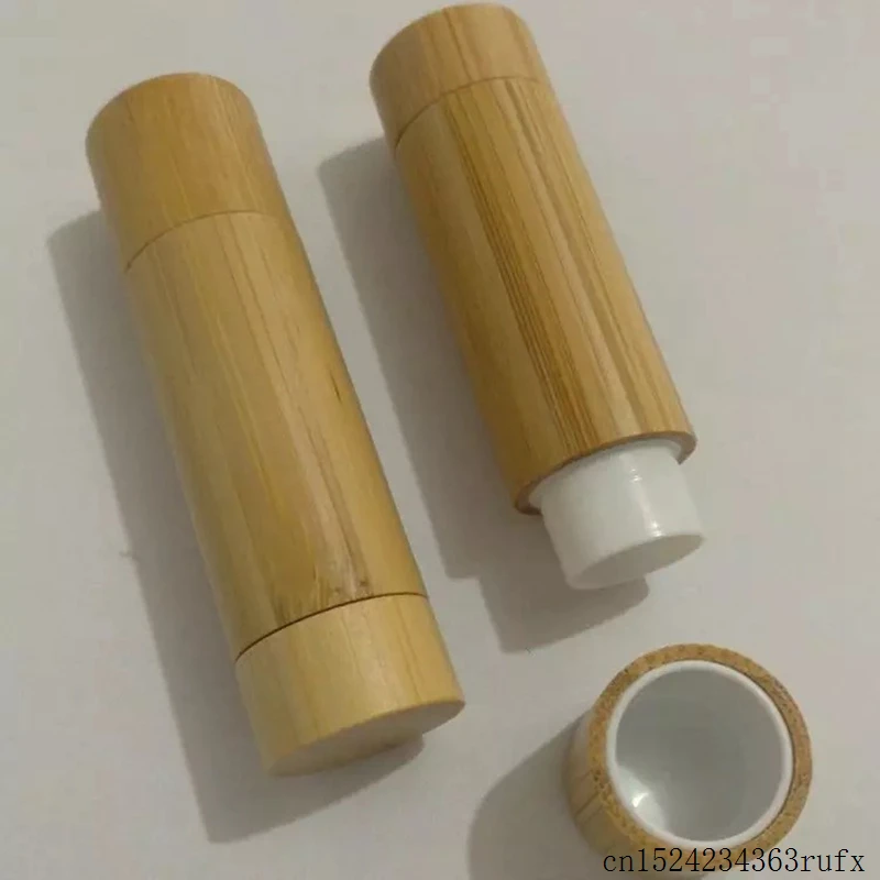 100 шт. Пустые контейнеры для блеска губ бамбуковый дизайн губная помада туба