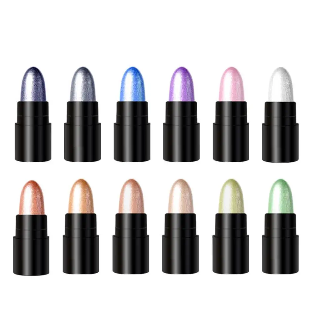 12 PCS Glitter Eyeshadow Stick Silkworm Eye Shadow Pen Combination |