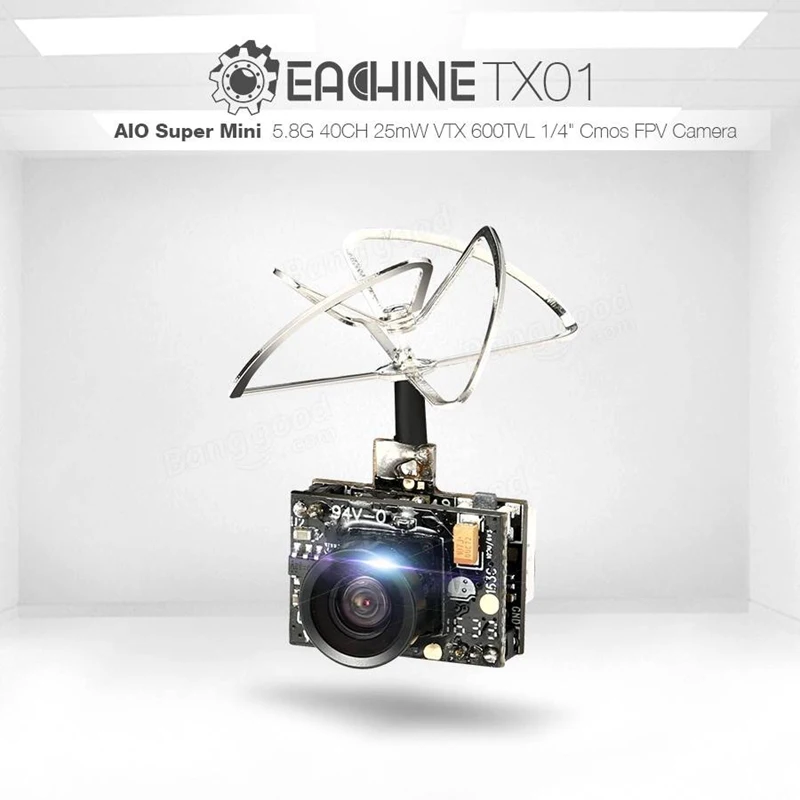 Eachine TX01 Super Mini AIO 5 8G 40CH 25MW VTX 600TVL 1/4 Cmos FPV передатчик|transmitter circuit|transmitter bluetoothtransmitter iphone |