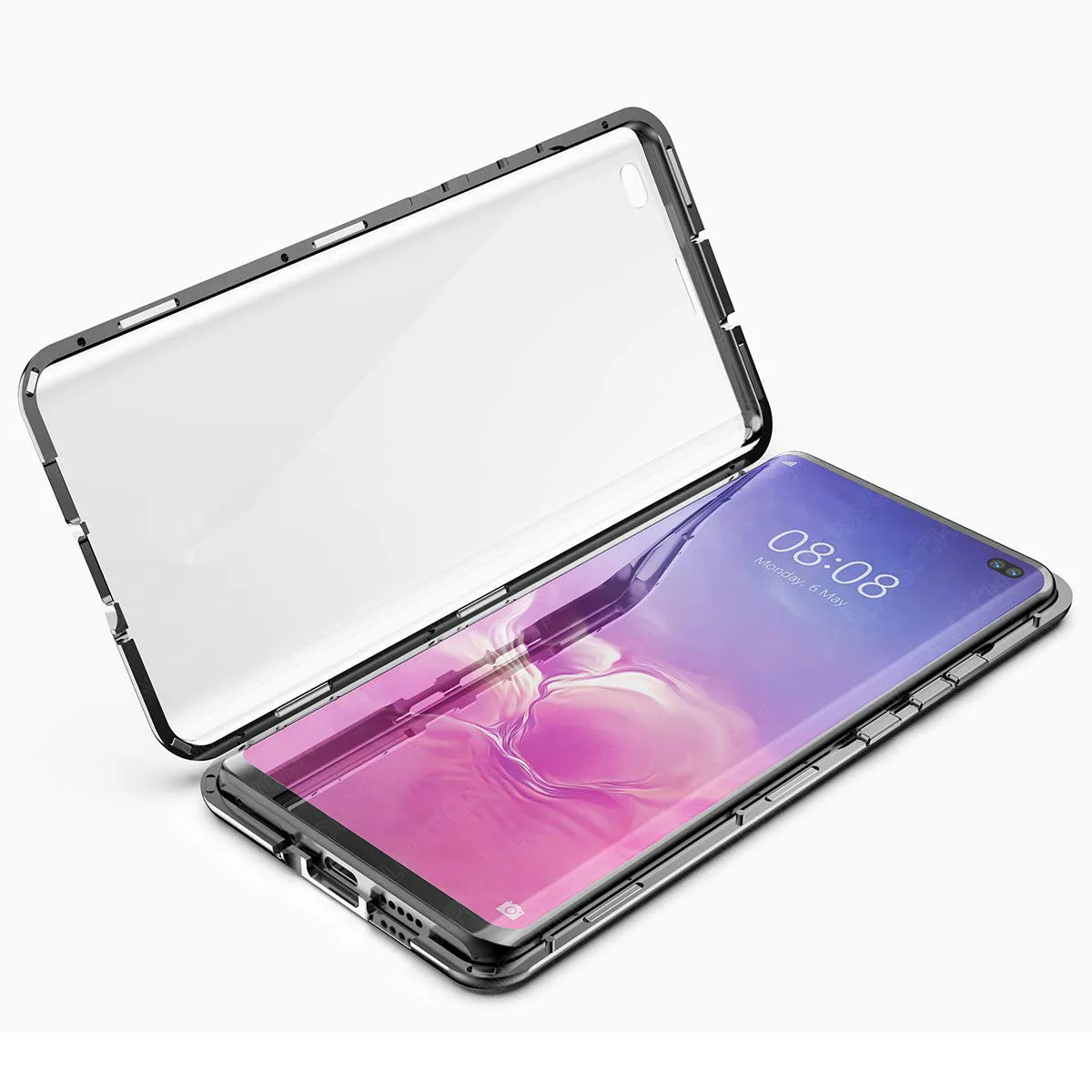 Переднее закалённое защитное Стекло + обратно Магнитный чехол для samsung Galaxy A50 60 70 90