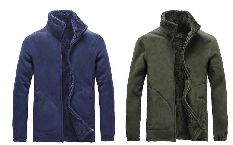 Men Male oversized Plus Size Fleece Warm Thermal Camp Fish Trek Hike Climb Cold Winter Autumn Spring Jacket Travel Coat