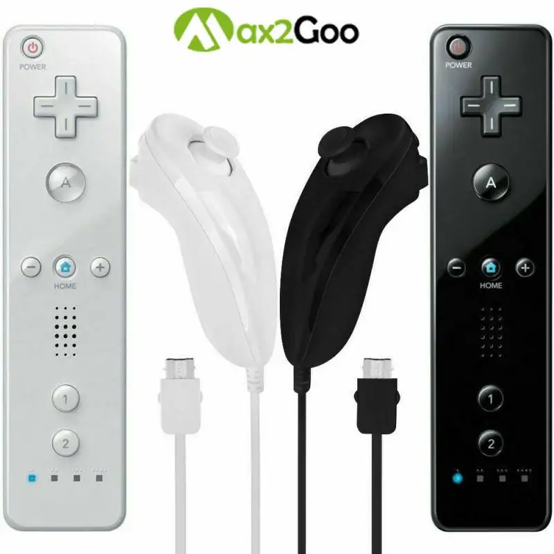 

For Nintend Wii 2 In 1 Set Wireless Bluetooth Joystick Remote Controller SYNC Gamepad Left Hand / Nunchuck Optional Motion Plus