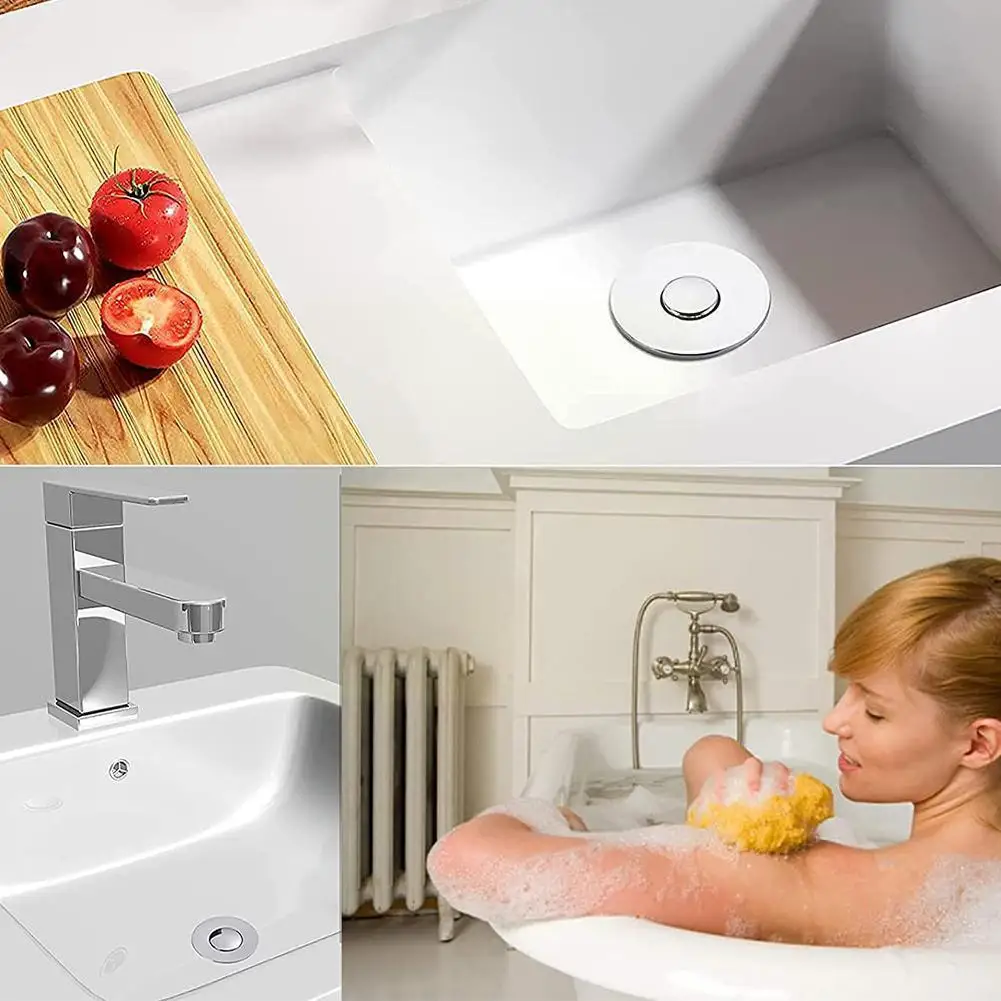 

Universal Steel Up Bounce Core Basin Drain Filter Hair Tool Catcher Stopper Deodorant Bathroom Kitchen Bath T6c8