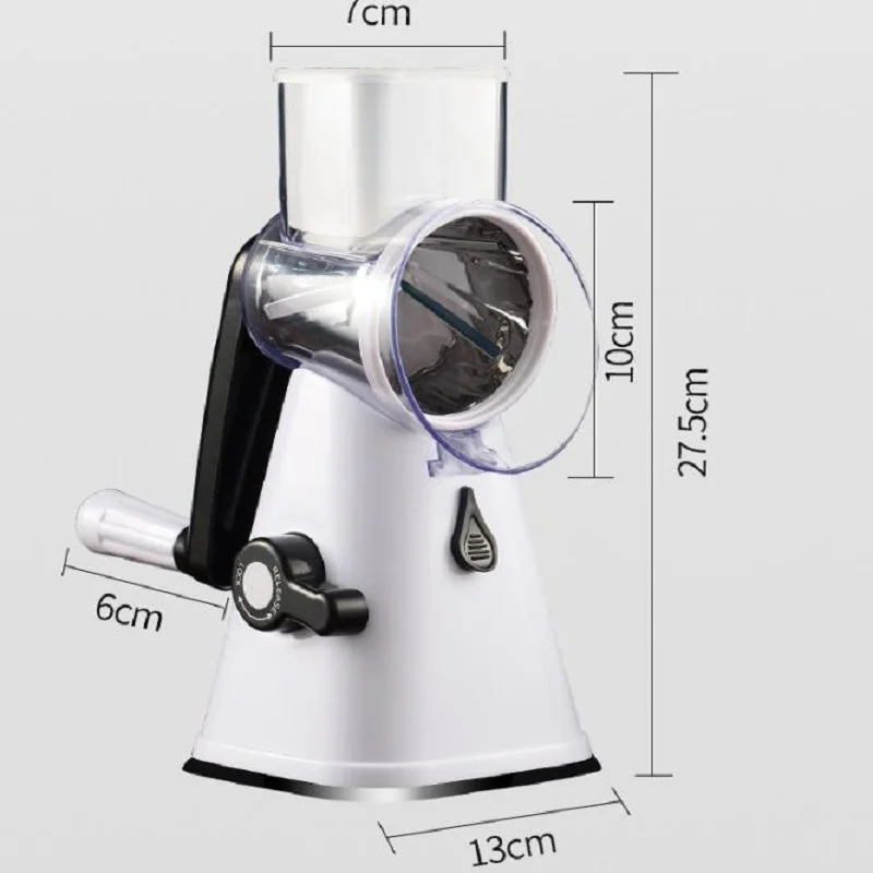 Ручная терка из нержавеющей стали для фруктов огурцов вращающийся барабан резак