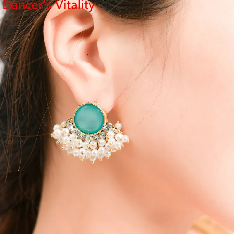 Женские аксессуары для индийских восточных танцев живота серьги-подвески на лоб