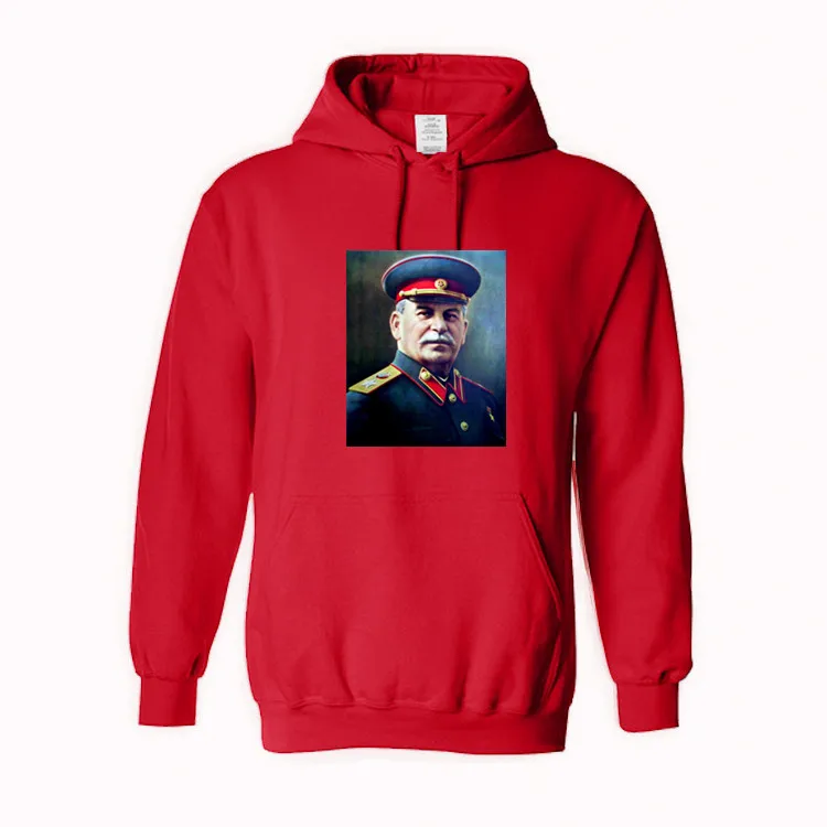 Мужские флисовые толстовки с принтом Сталина в русском стиле зимние унисекс
