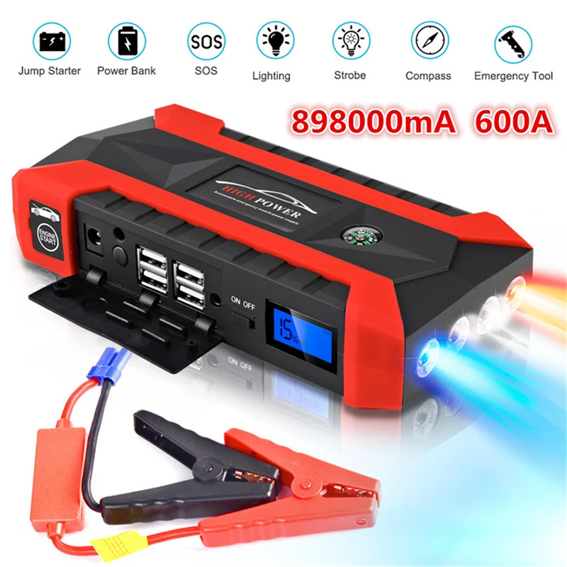 Автомобильное портативное пусковое устройство джамп стартер jump starter 400a