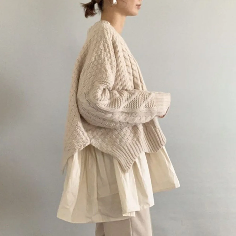 

2020 Fall/winter New Style Round Neck Pullover Regular Loose Sweater Trendy Casual Student Daily Sweater Outer Wear Japanese