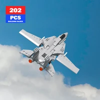 moc military equipment f14 mini fighter aircraft drone building block model movie series pilot high tech brick educational toys