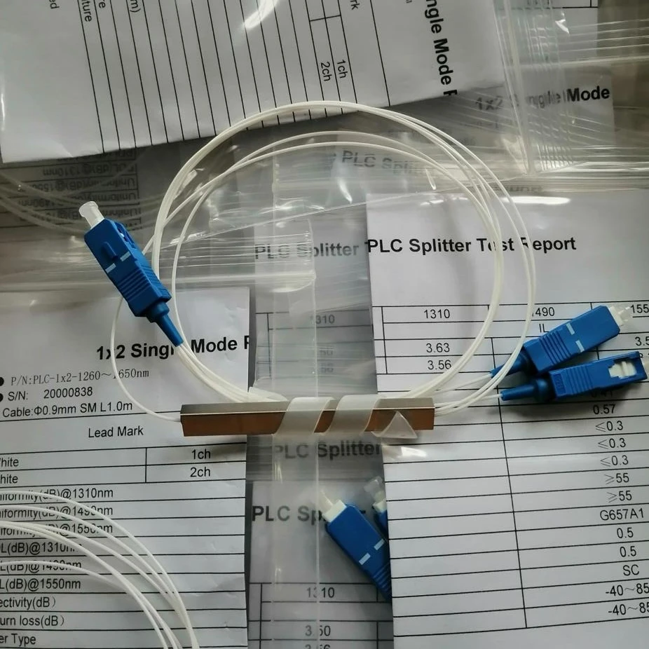 10 шт. 1X2 FTTH мини-трубчатый ПЛК-сплиттер 1x2 оптический