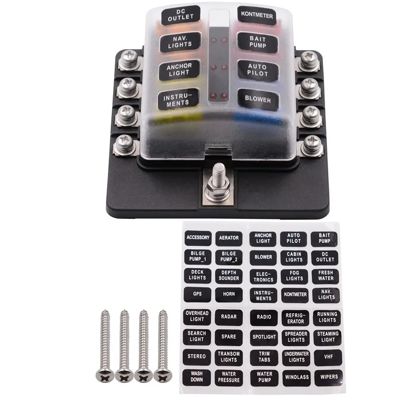 8 способ 32V Предохранитель Блок держатель предохранителя коробка цепь с