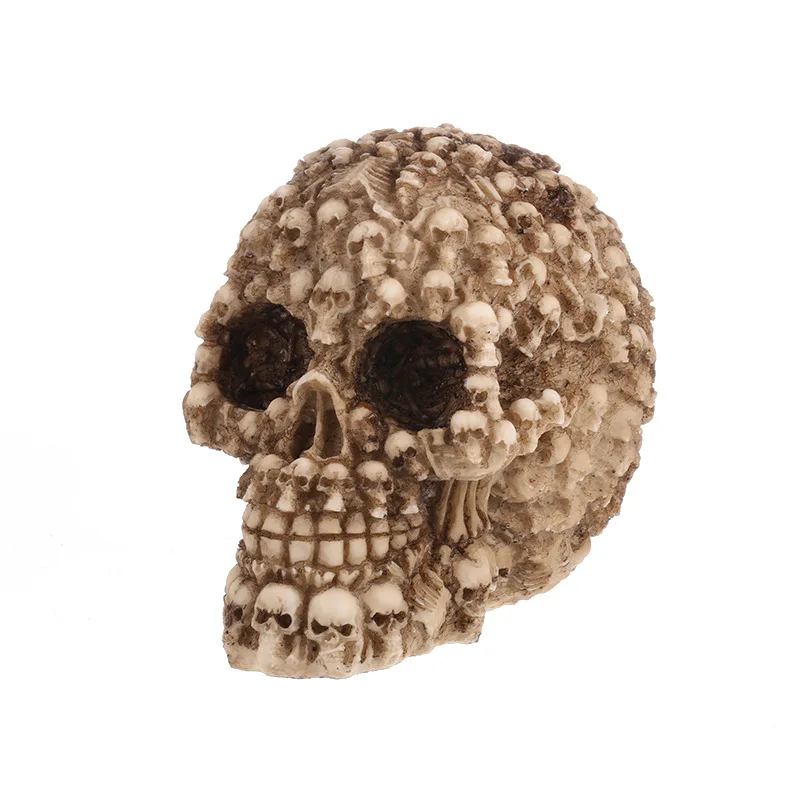 

Artificial Human Head Model Skull Resin Skeleton Sculpture Desk Ornament Statue Living Room Sets For Home Party Halloween Decor