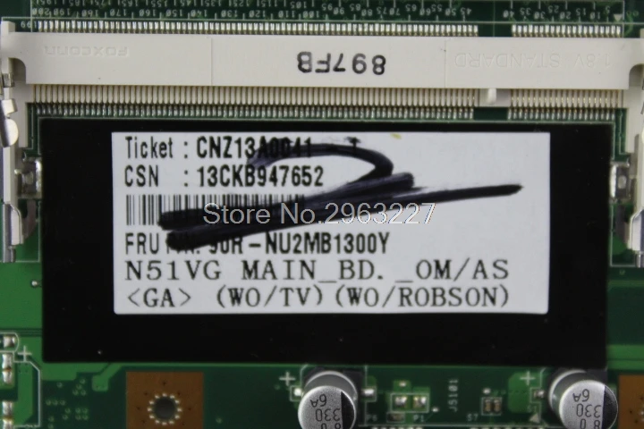 

For Asus N51VG N51VF Motherboard Mainboard PM45 Express Chipset +ICH9M G 105M with 512MB VRAM fully tetsed