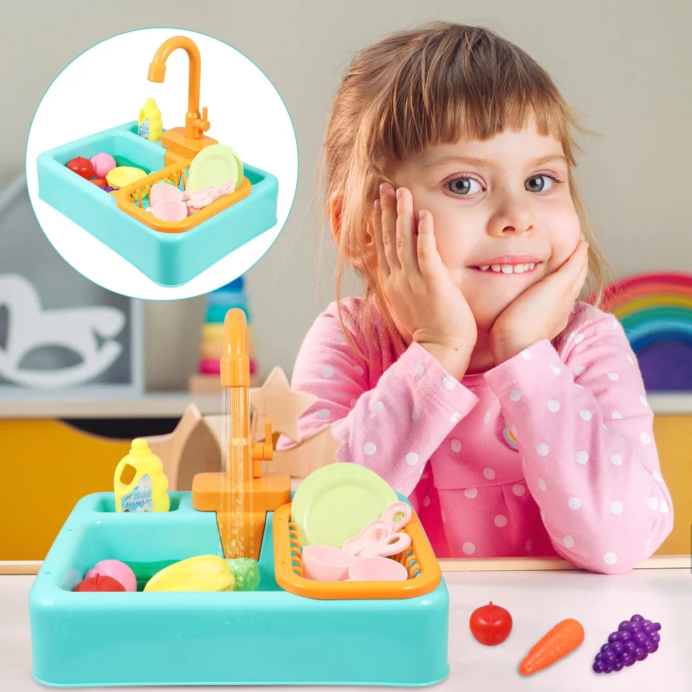 

1 Set Electric Circulating Water Dishwasher Funny Kids Kitchen Appliance