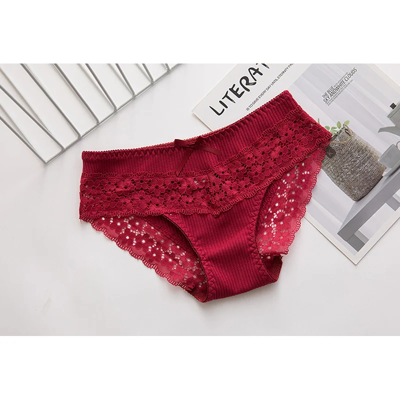 High Waist Elegant Lace Panties Black red women's underwear panties thong fatezi undies thong fancy panties