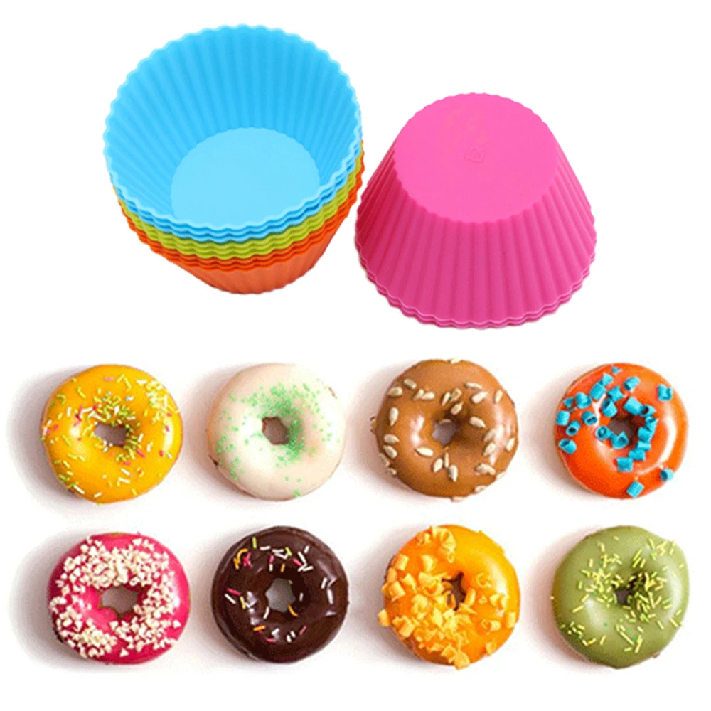 12 шт. DIY Muffin силиконовые формы в виде пирожного чашке пресс-форм для выпечки желе