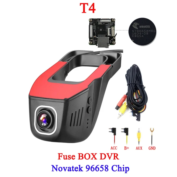WHEXUNE Скрытая мини Wifi Автомобильная Dvr камера двойной объектив dashcam авто видео рекордер регистратор DVRs видеорегистраторы FHD 1080P ночное видение - Название цвета: T4