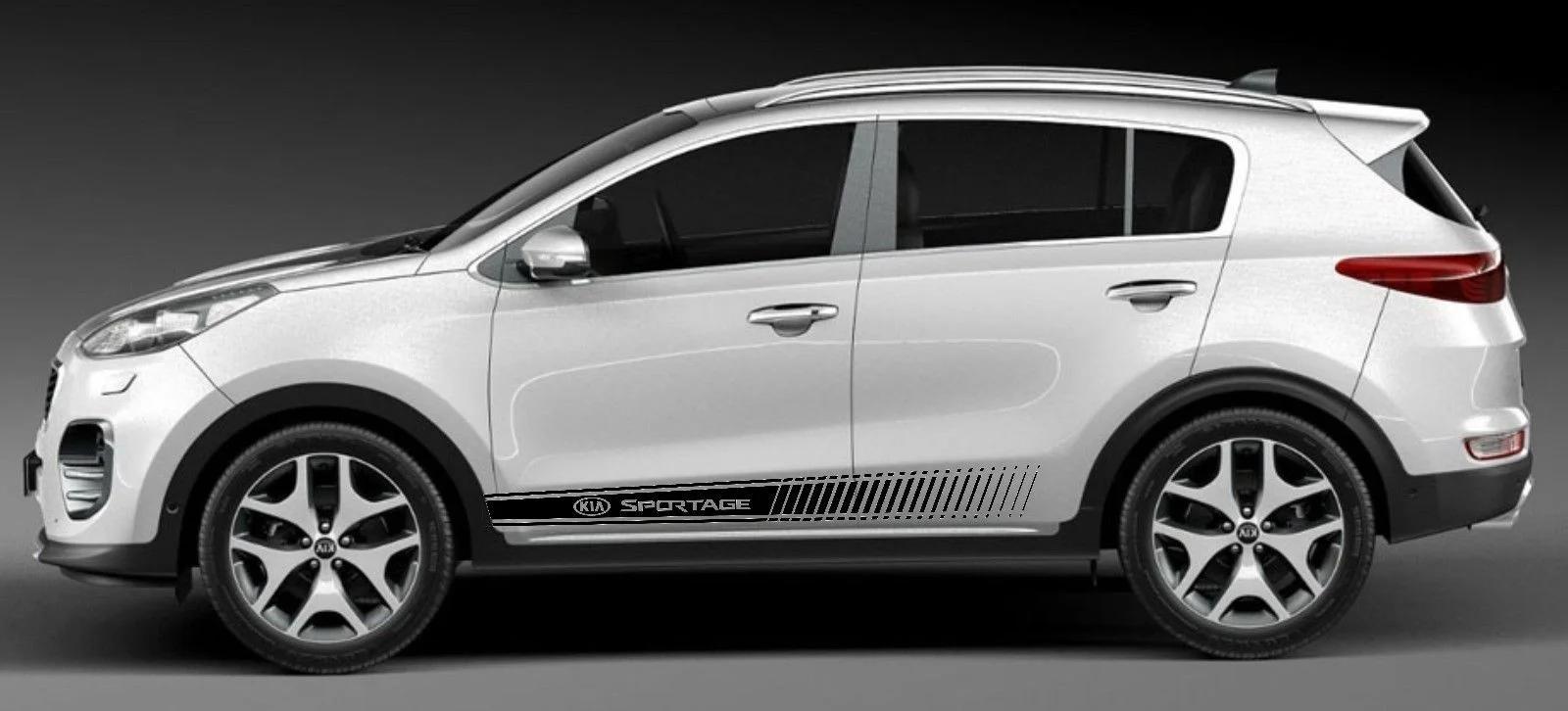 

For 1Set/2Pcs Kia Sportage 2x side stripes graphics vinyl body decals racing sticker logo