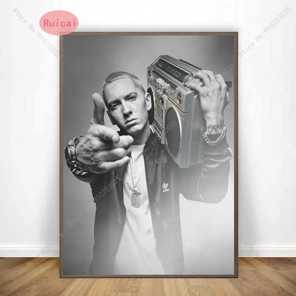 

Eminem Poster Hip Hop Rap God Super Rapper Singer Music Star Canvas Painting Wall Art Picture Abstract Home Decor