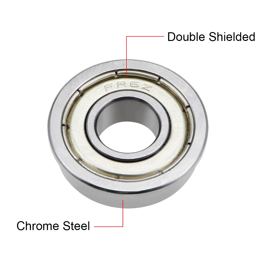 

uxcell 4pcs FR6ZZ Flange Ball Bearing 3/8"x7/8"x9/32" Shielded Chrome Bearings