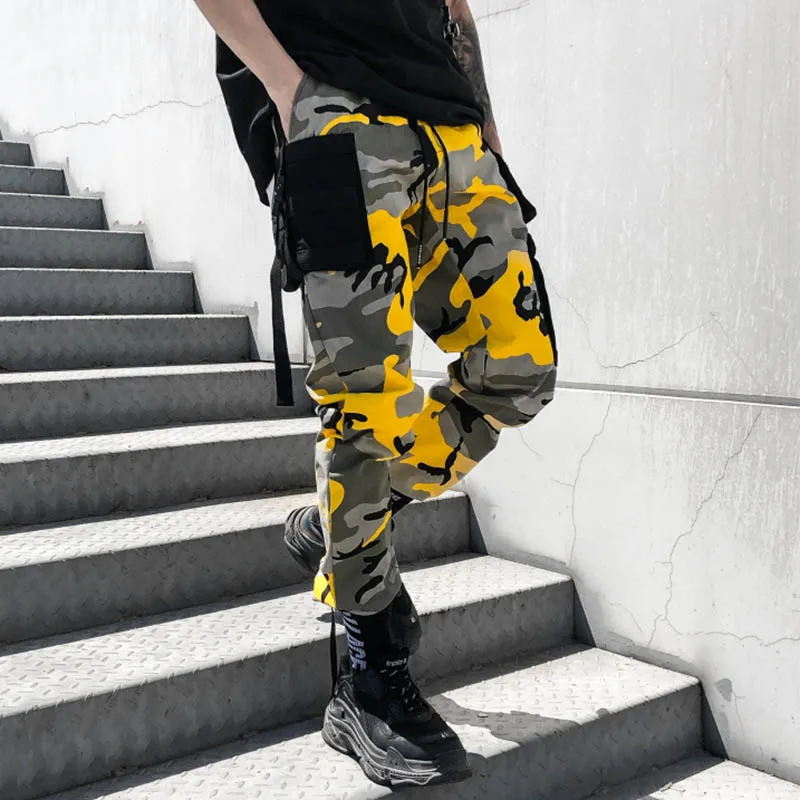 Штаны-шаровары в стиле хип-хоп камуфляжные мужские брюки-карго тактические