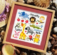 zoo diy craft stich cross stitch package cotton fabric needlework embroidery crafts counted cross stitching kit