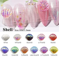new sale mermaid shells 10x11 5mm 3d art design symphony colorful resin decoration diy nail art accessories