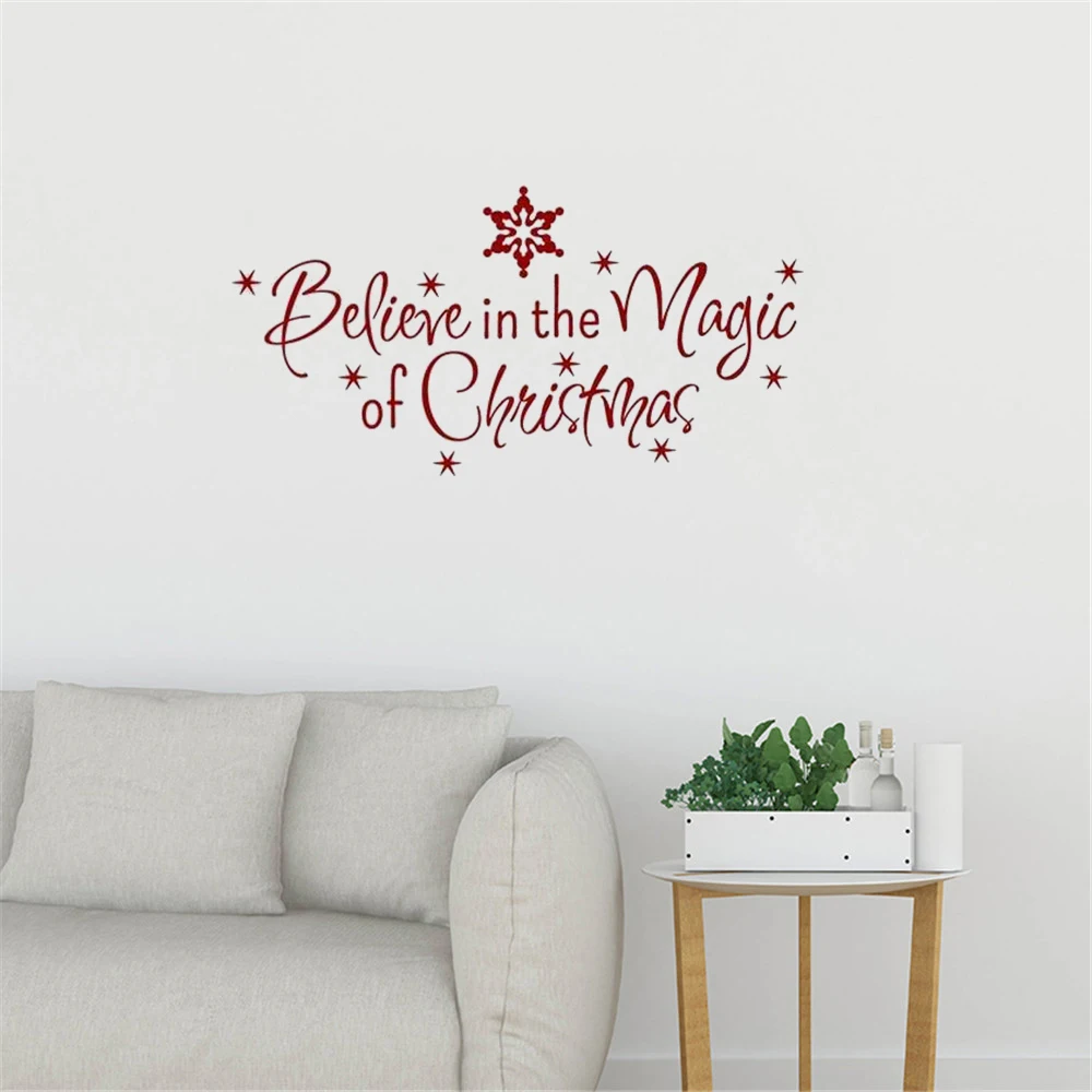 

Believe in the Magic of Christmas Wall Sticker Christmas Wall Decal Home Decor For Living room Bedroom Vinyl CH339