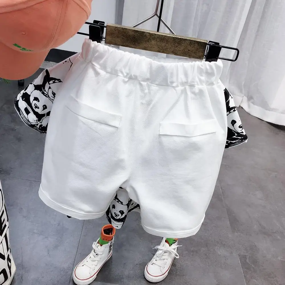 

Children clothing sets Baby boys summer clothes Kids for boy short sleeve Cartoon T-shirt shirts + cool shorts suit 2-7 years