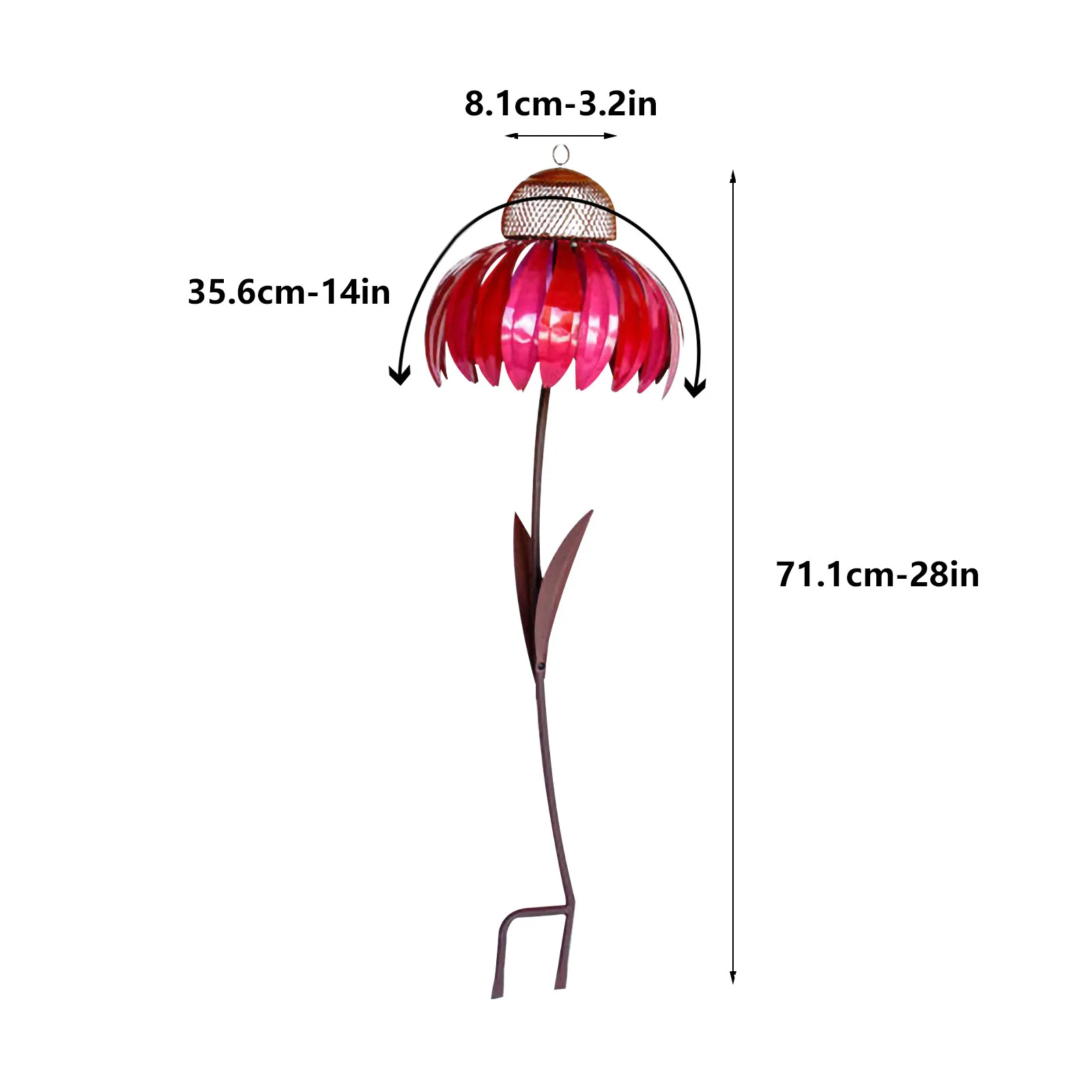 

#56 Creative Sensation Pink Coneflower Bird Feeder Outdoor Garden Yard Decoration Automatic Bird Feeder Bird Feeding Device