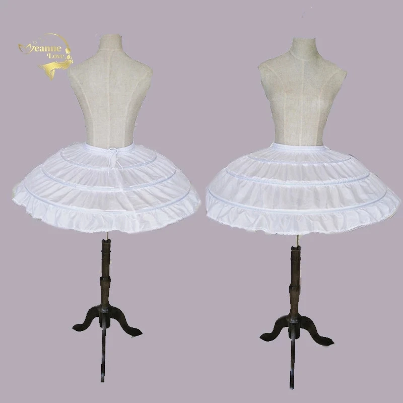 Белые Свадебные Подъюбники 3 Hoops для коротких платьев балетная юбка кринолин