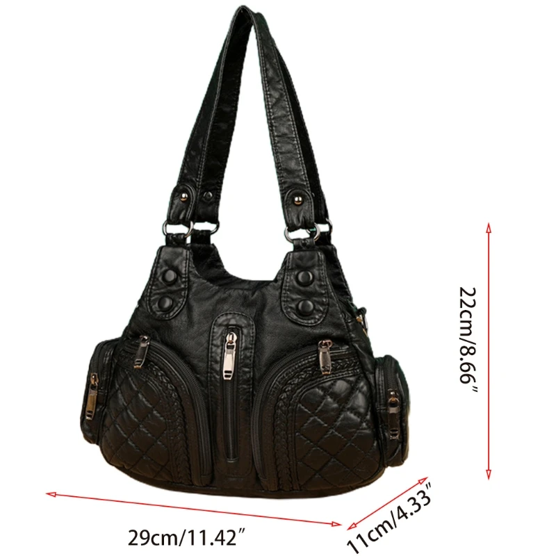 

Multi-pockets Multifunctional Satchel Solid Quality Mother Fashion Shoulder Bag Crossbody Bag Big Purse for Mother