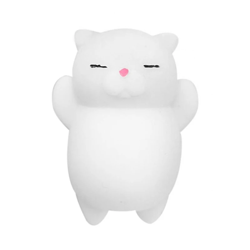 Divertido de goma lindo gato de dibujos animados de alivio de estr&eacute;s pelota fidget juguete Reino Unido Squishy Animal lindo juguete antiestr&eacute;s regalo para chico Juguetes-5