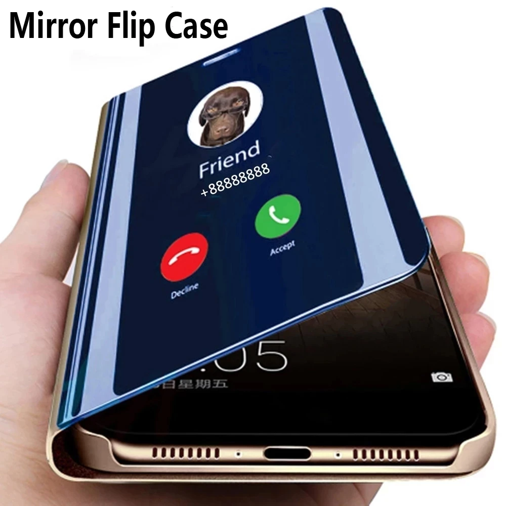 

Smart Mirror Flip Case For Samsung Galaxy S20 A51 A71 A81 A91 A50 A70 Note 20 10 9 8 S10 S9 S8 Plus Pro M51 FE A20 A30 A31 Cover