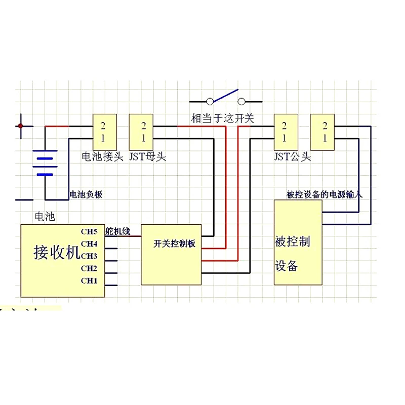 10 А электронный переключатель с разъемом JST для светодиодной лампы