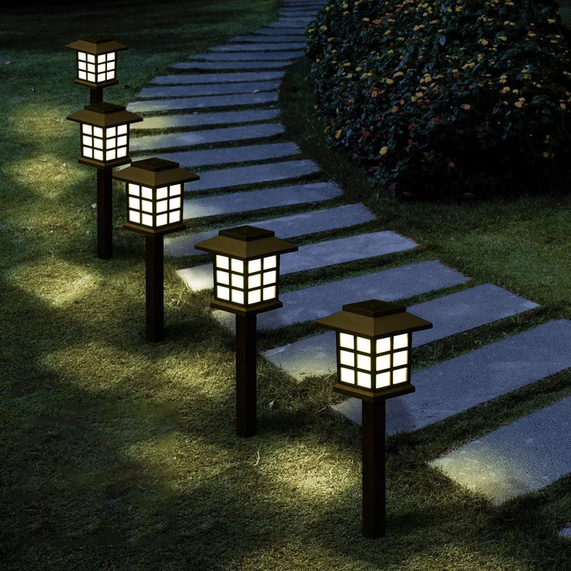 

8 Pcs Solar Light Outdoor Solar Led Lawn Lamps Street Lighting Luminaria for Garden Decoration Powered Path Patio Lights Solar