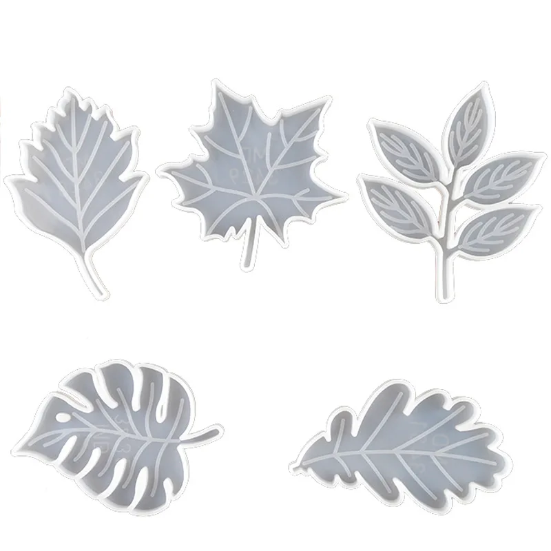 

DIY Mirror Leaf Coaster Mold Fruit Tray Table Top Crystal Silicone Resin Maple Leaf Glue Mold