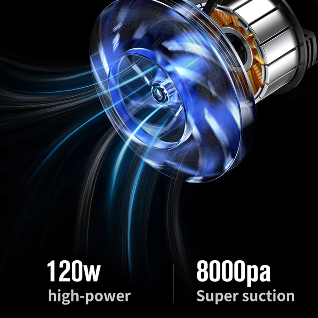 

Mini Car Vacuum Handheld Cordless Cleaning Tool 4500PA Car Wet Dry Dual Use Vacuum Machine Noiseless Wet Dry Vacuum