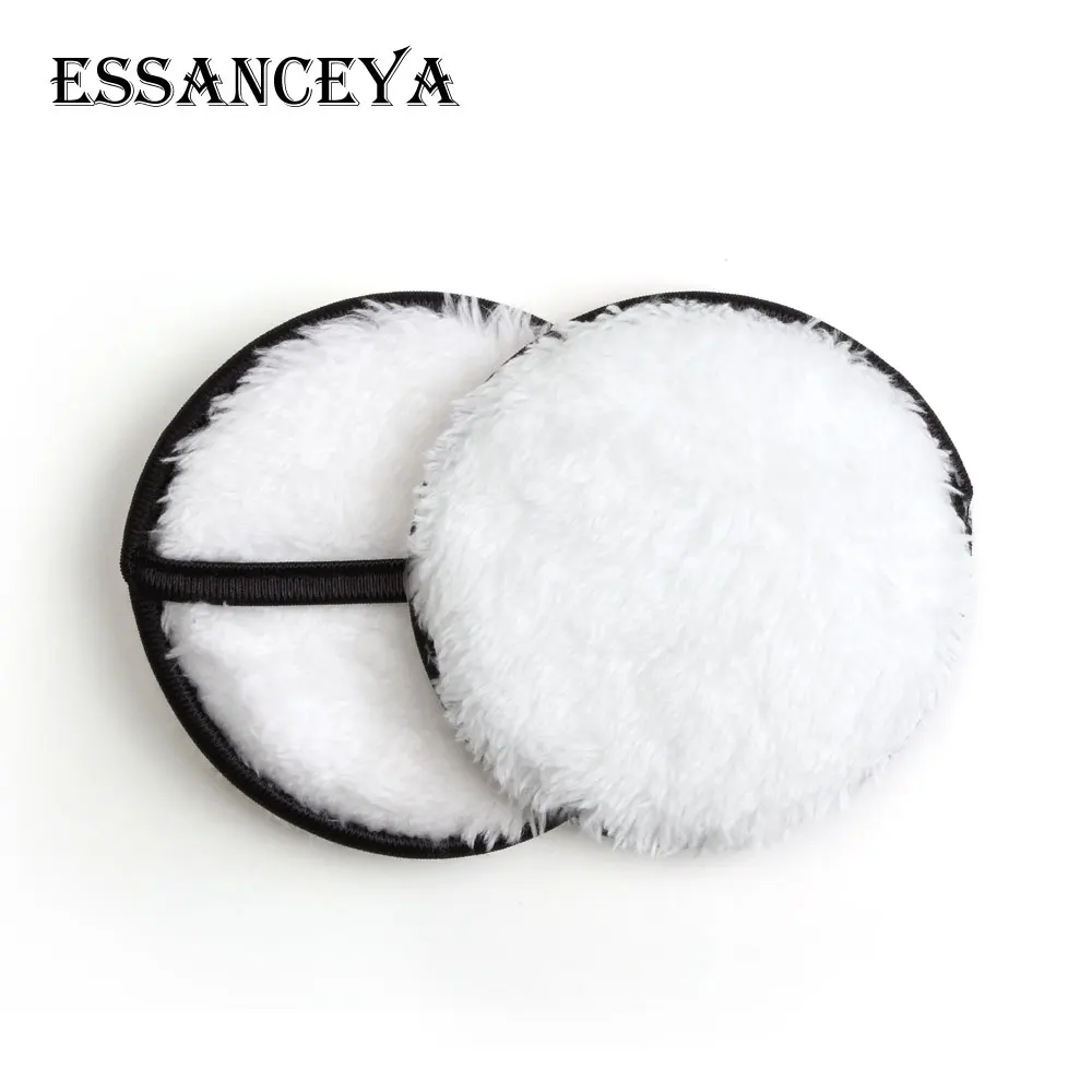 2 PCS-white ESSANCEYA 1/2/3 шт салфетки из микрофибры колодки жидкость для снятия Полотенца для чистки лица и глаз полотенце для макияжа многоразовые хлопок двойной слой салфетка для протирания - Цвет: 2 PCS-white